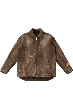 Heron Preston Logo-patch cotton jacket