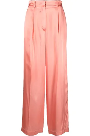 FORTE FORTE Satin-finish gathered trousers