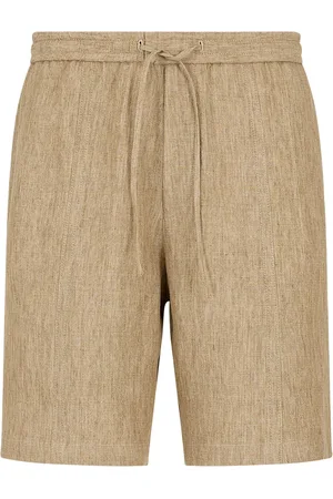Emporio Armani Drawstring-waist linen shorts