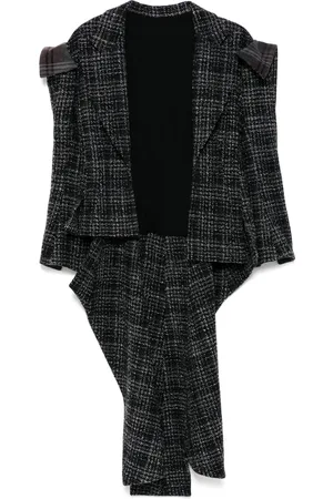 YOHJI YAMAMOTO Plain weave draped cardigan