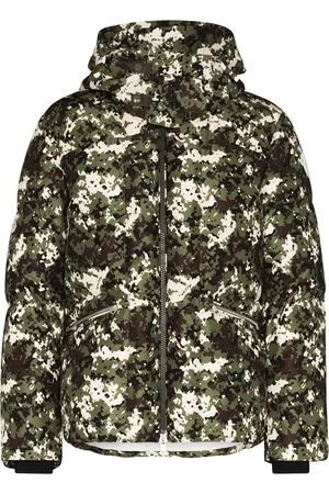 Moncler Blanc camouflage-print down jacket