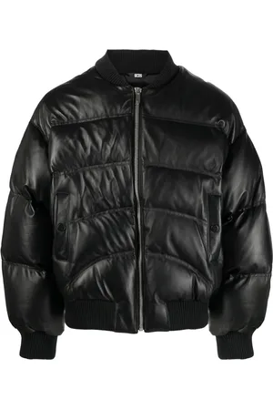 GCDS Puffer leather jacket