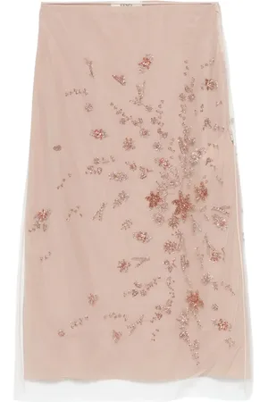 Fendi Layered midi skirt
