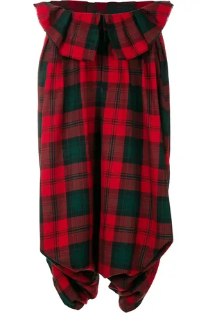 Comme des Garçons Tartan drop-crotch trousers