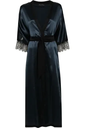 CARINE GILSON V-neck silk kaftan