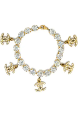 CHANEL 1996 CC rhinestone-embellished bracelet