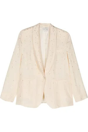 FORTE FORTE Rhinestoned single-breasted blazer