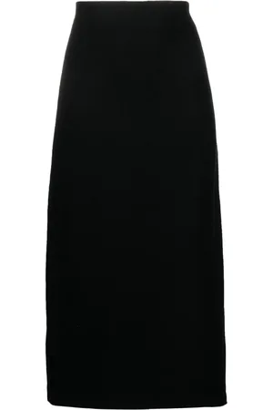 Jil Sander Asymmetric wool midi skirt