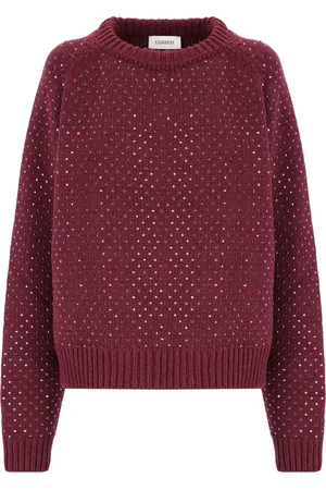LANEUS Crystal-embellished jumper