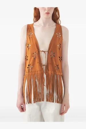 Antik Batik Fringed-hem waistcoat