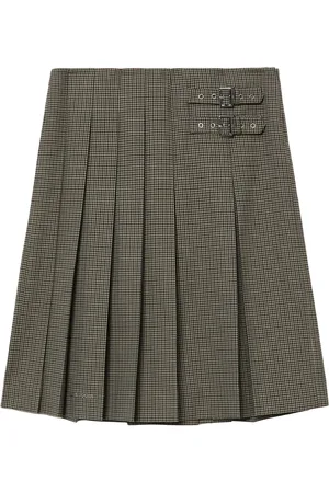 We11 Done Check-print skirt