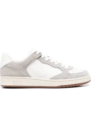 Ralph Lauren Court leather-suede sneakers