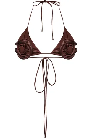 MAGDA BUTRYM Floral triangle bikini top