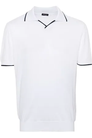 Kiton Knitted cotton polo shirt