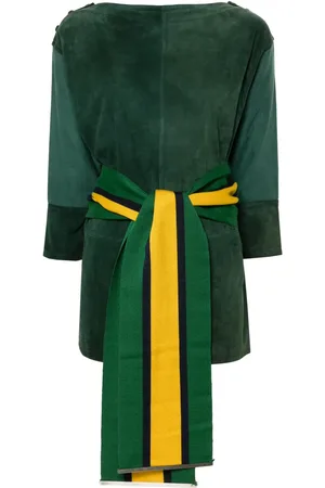 Gianfranco Ferré 1980s tied-waist suede blouse