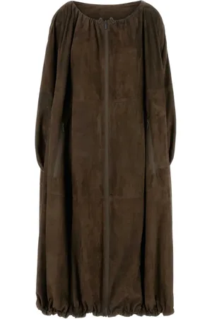 Salvatore Ferragamo Gathered-hem coat