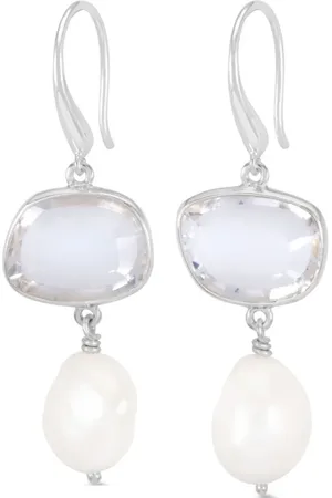 Dower and Hall Pebble pearl drop earrings