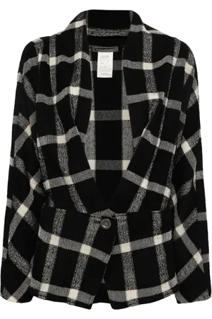 Issey Miyake Check-pattern jacket
