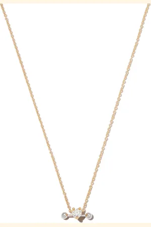 DELFINA DELETTREZ 18kt yellow and white Two in One diamond necklace