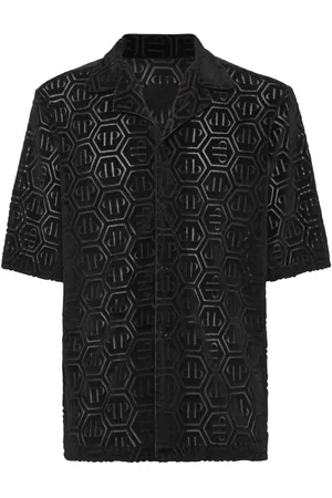 Philipp Plein Hexagon-patterned short-sleeve shirt
