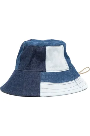 AMBUSH Denim patchwork drawstring bucket hat