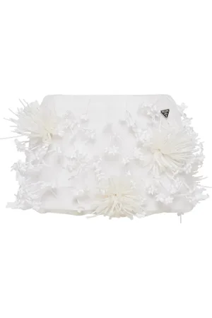 Prada Embroidered organza miniskirt