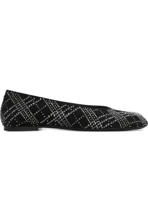 Burberry Crystal-check ballet flats