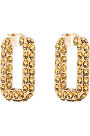 Amina Muaddi Charlotte crystal-embellished hoop earrings