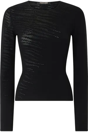 Roberto Cavalli Perforated long-sleeve top