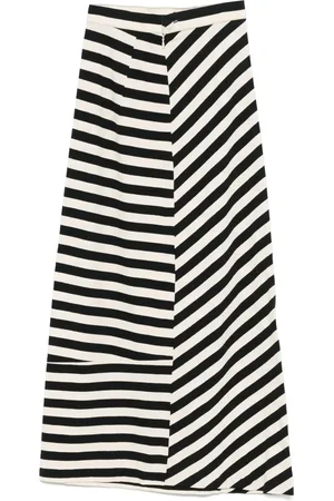 YOHJI YAMAMOTO Striped maxi skirt