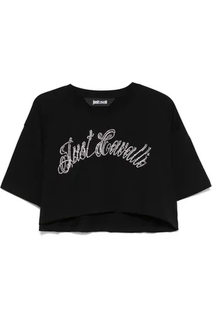 Roberto Cavalli Logo-embellished crop top