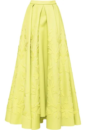 Saiid Kobeisy Pleated skirt with matching embroidery