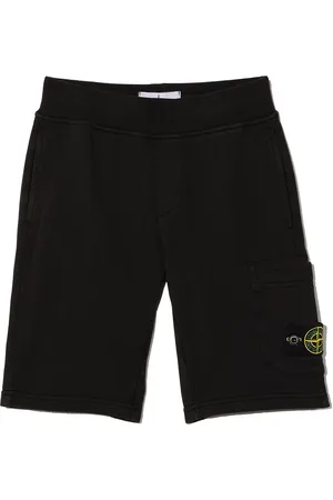 Stone Island Compass-logo cotton track shorts
