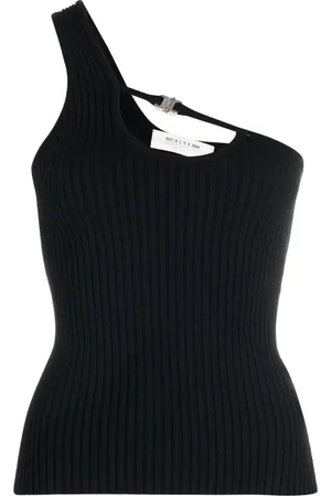 1017 ALYX 9SM One-shoulder ribbed-knit top