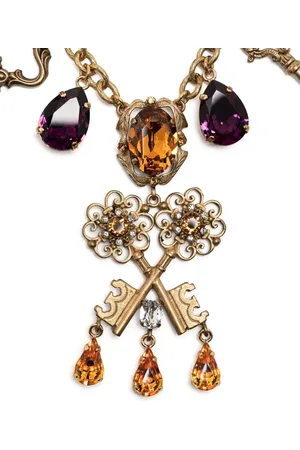 Dolce & Gabbana Crystal-key-charm necklace
