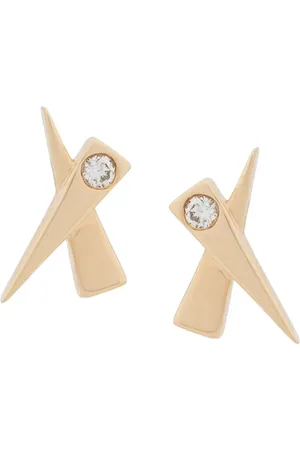 Daou 18kt yellow Kiss diamond earrings