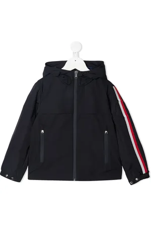 Moncler Vaug striped-trim hooded jacket