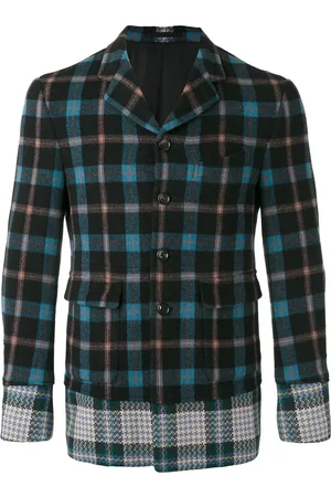 Comme des Garçons Checked contrast hem blazer