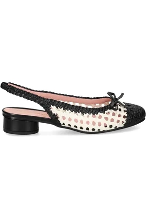 Pretty Ballerinas Odette woven slingback pumps