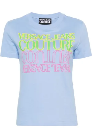 VERSACE Logo-print cotton T-shirt