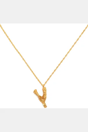 Lee Y alphabet pendant necklace