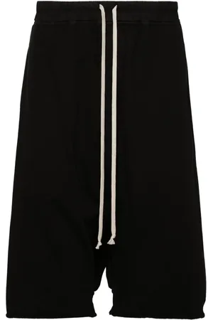 Rick Owens Drop-crotch cotton shorts