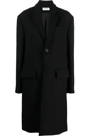 Gauchere Single-breasted wool-silk blend coat