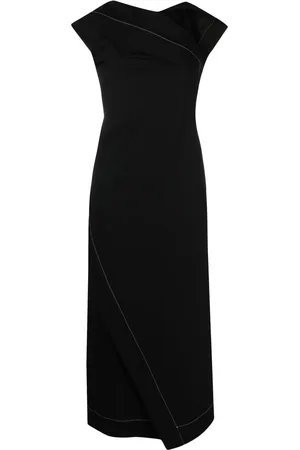 Jil Sander Contrast stitching draped dress
