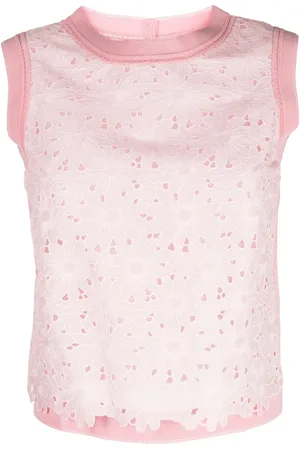 SHIATZY CHEN Lace-detailing cotton top