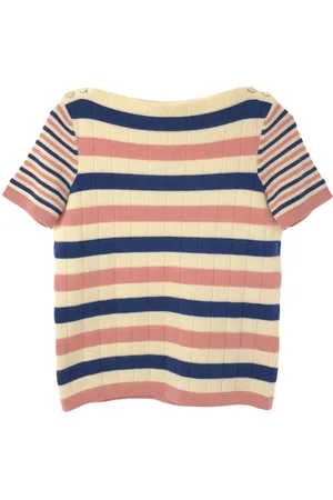 CHANEL 1986-1988 striped knitted T-shirt