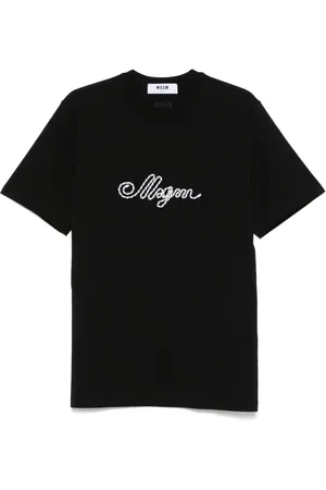 Msgm Logo-embroidered T-shirt