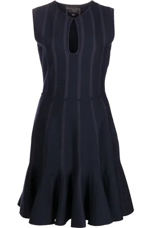 Giambattista Valli Vertical stripe flared dress