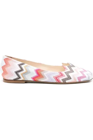 Missoni Zigzag-woven ballerina shoes