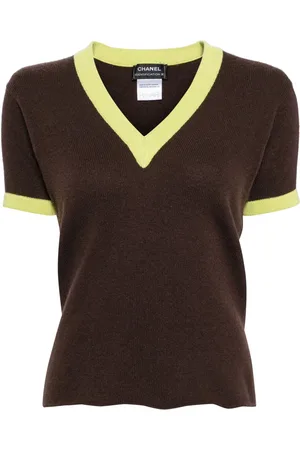 CHANEL 2000 cashmere knitted top